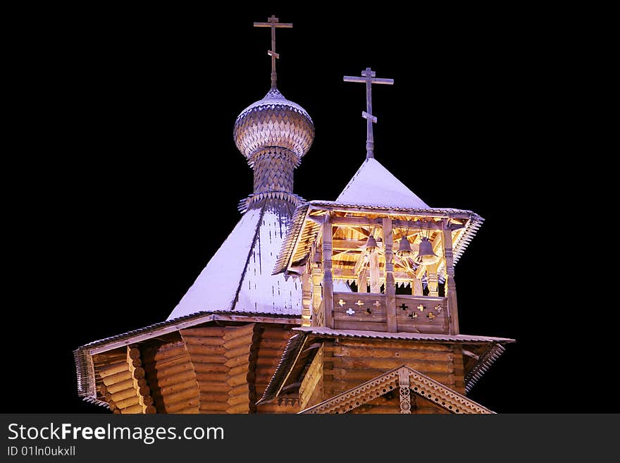 The Old-time Wooden Church.