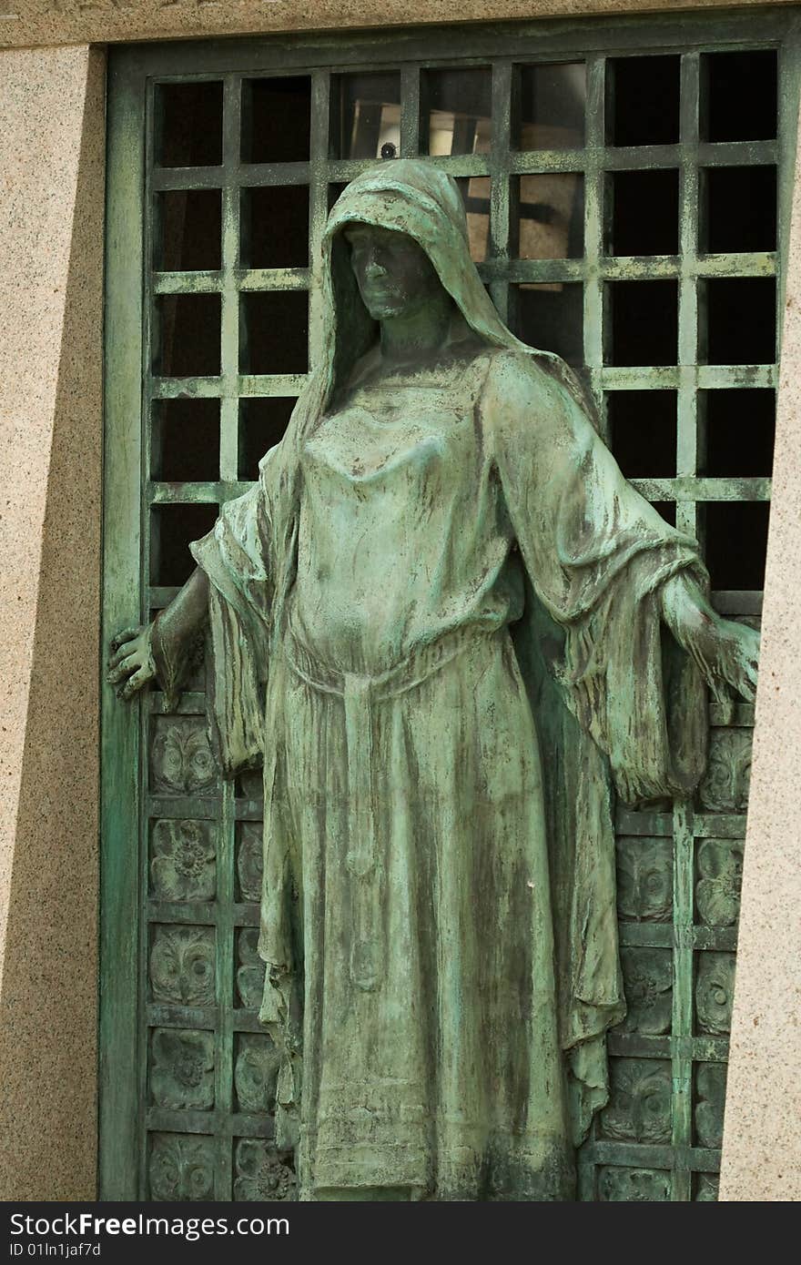 Statue on cemetery