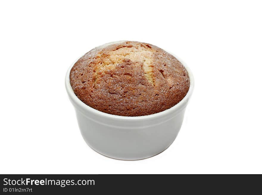 Fruitcake in ceramic ware (with powder)