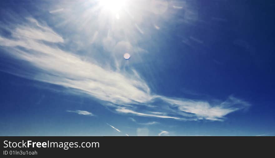 Blue sky and clouds