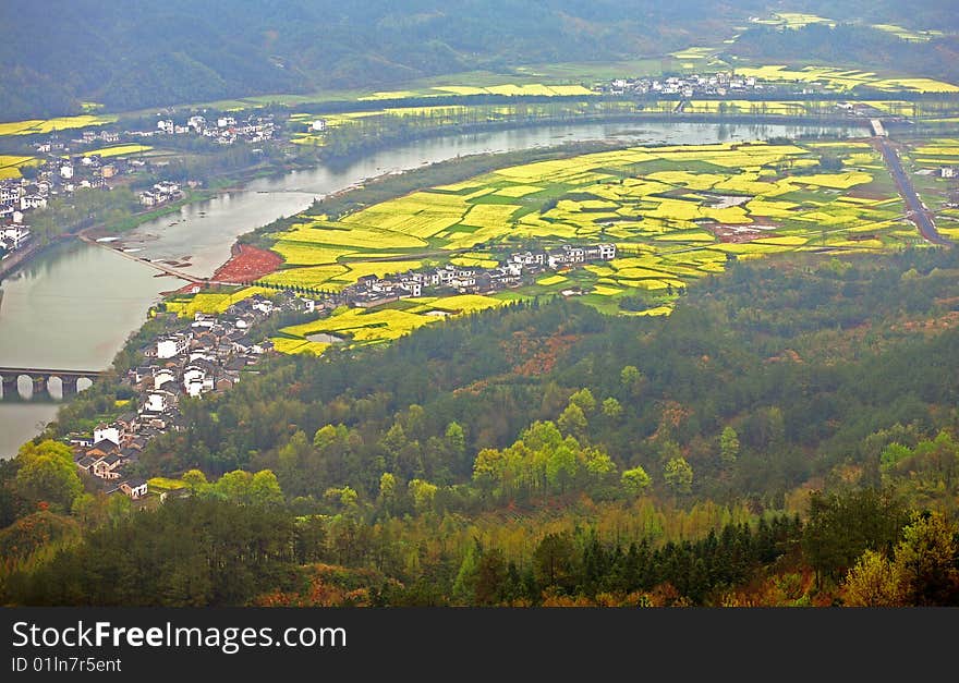 Overlooking village