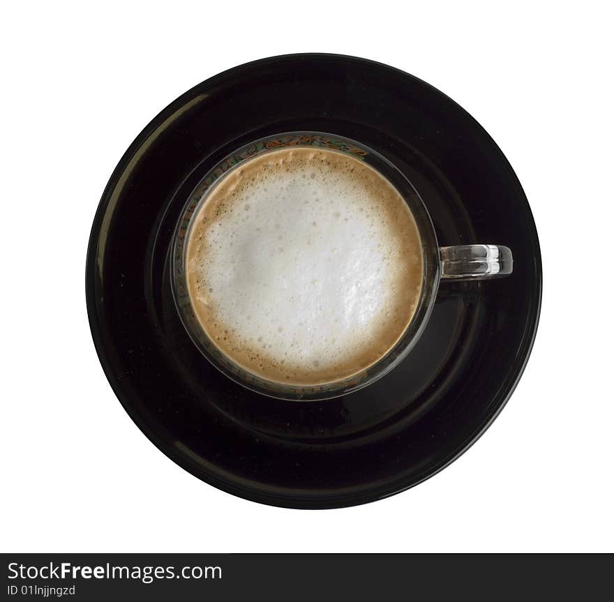 The cup of italian coffee - macchiato.