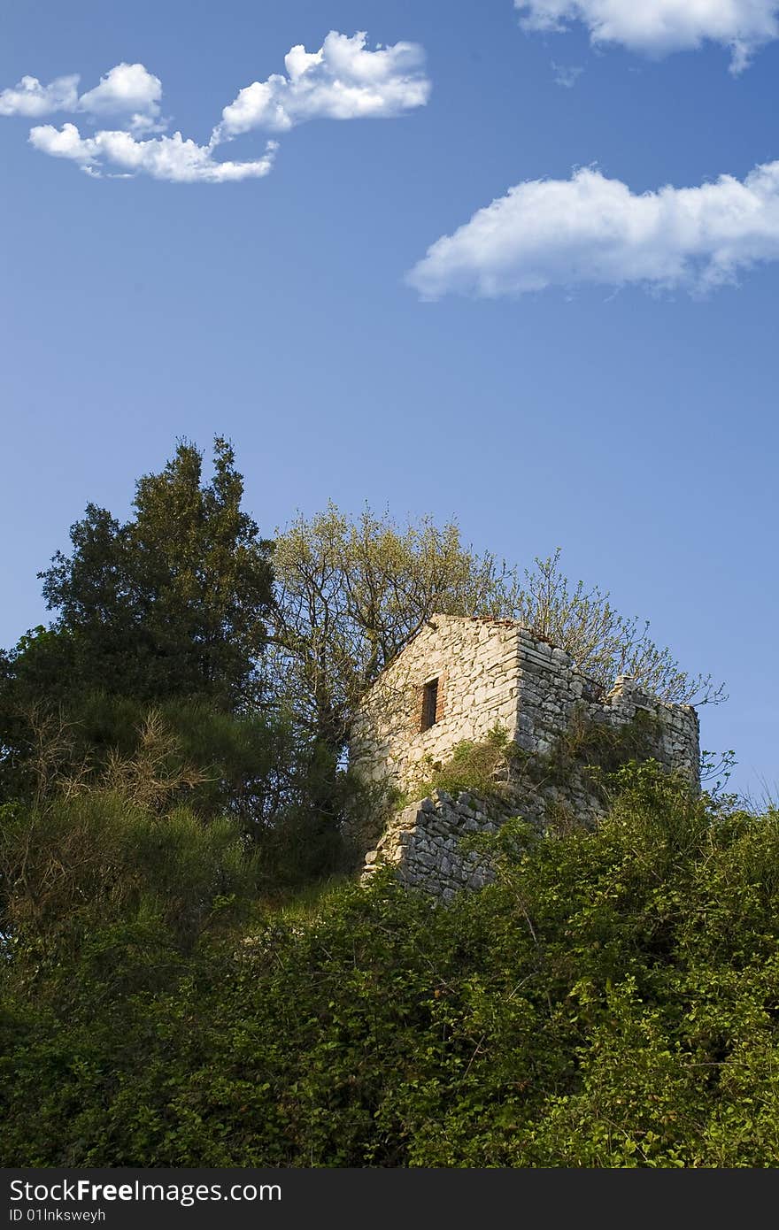 Old house surrounded