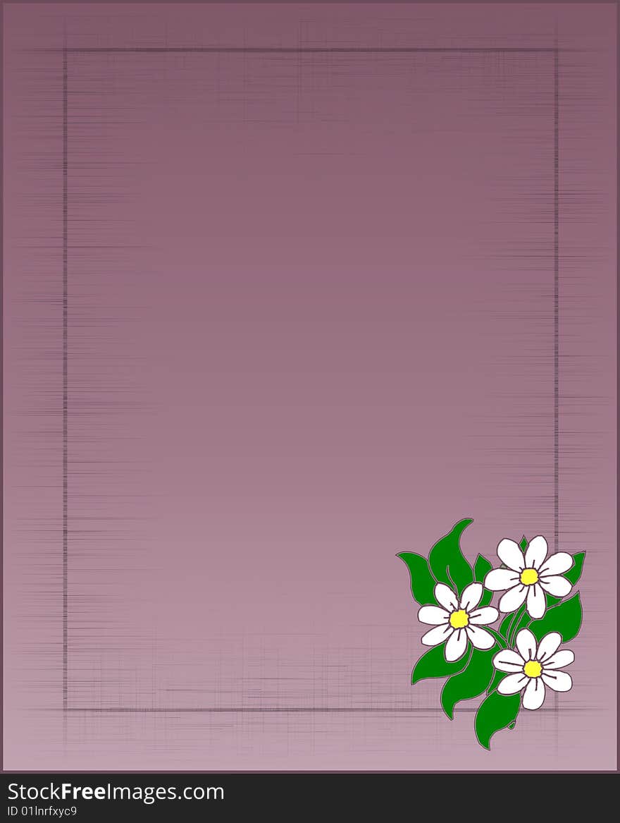 Illustration of flower silhouettes-Frame