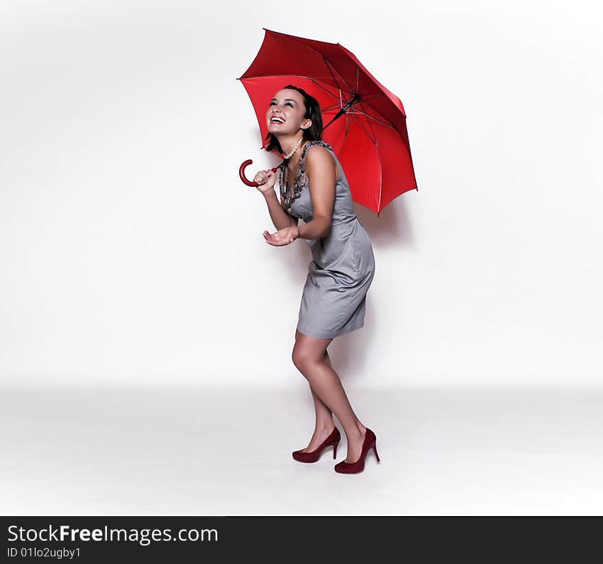 Young woman with umbrella