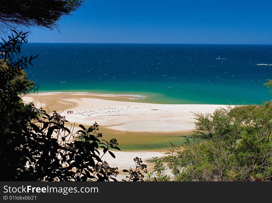 Beautiful ocean view in Abel Tasman National Park, New Zealand. Beautiful ocean view in Abel Tasman National Park, New Zealand