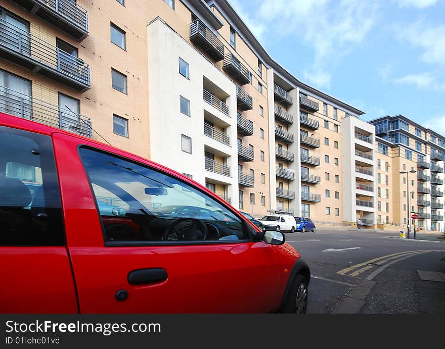 On-street car parking in Leeds city centre. On-street car parking in Leeds city centre