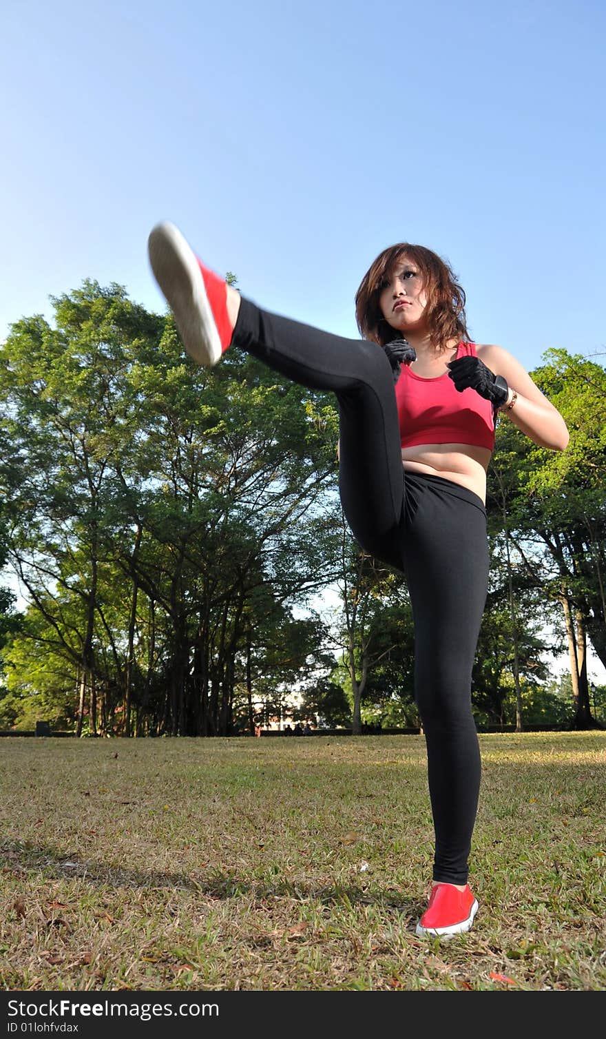 Sporty Woman In The Park