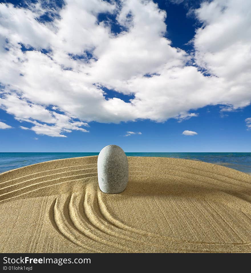 Landscape With Stones On Sky