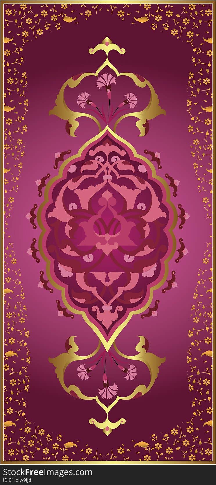 Traditional Ottoman Turkish Tile Illustration