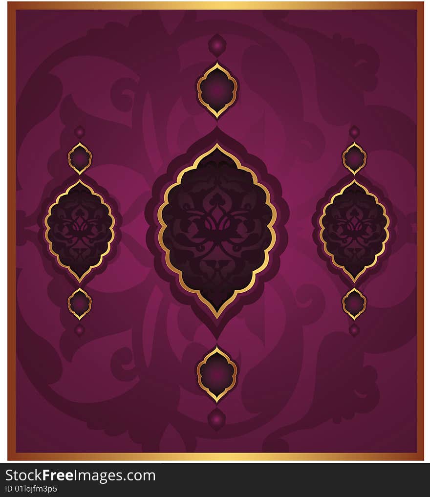 Traditional ottoman gold design