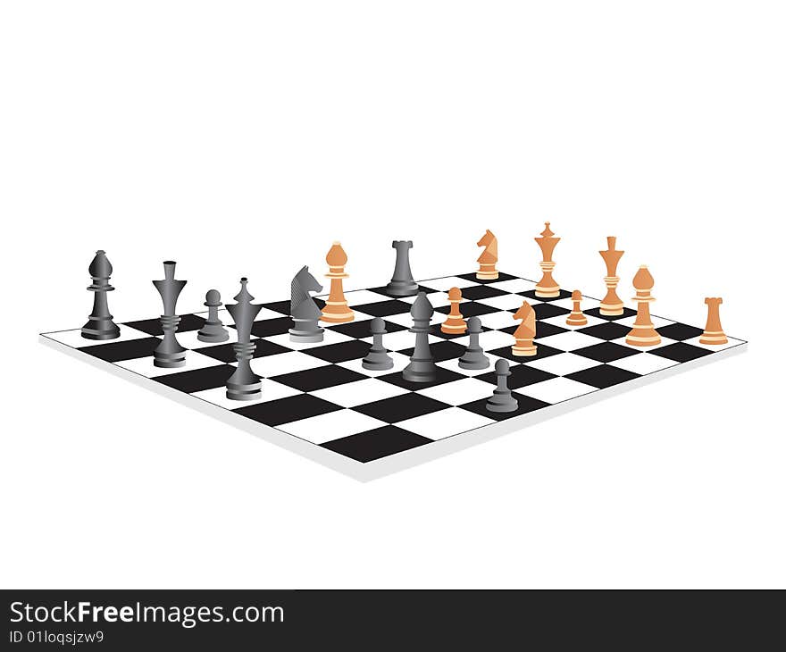 Vector Chess Board And Figures