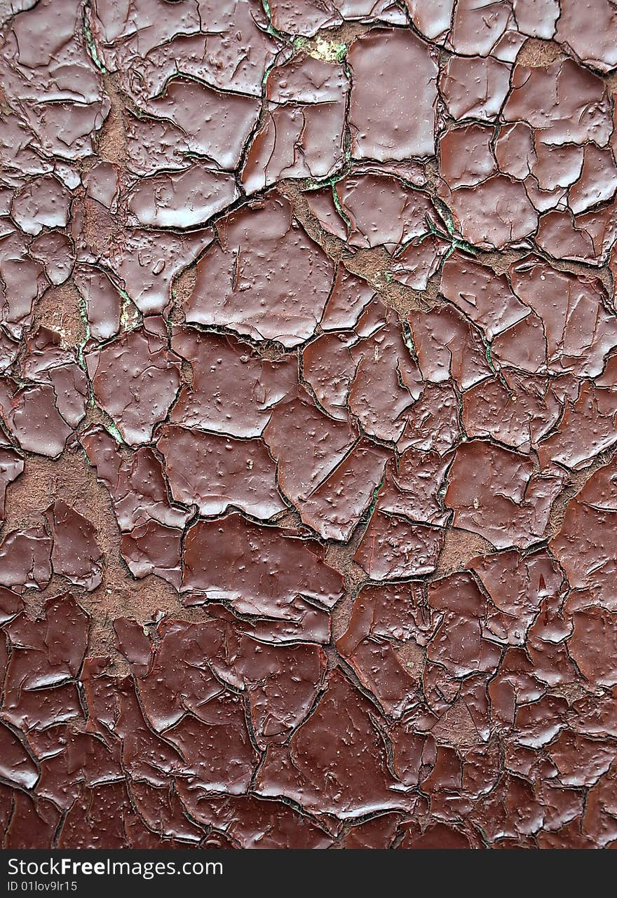 The cracked paint