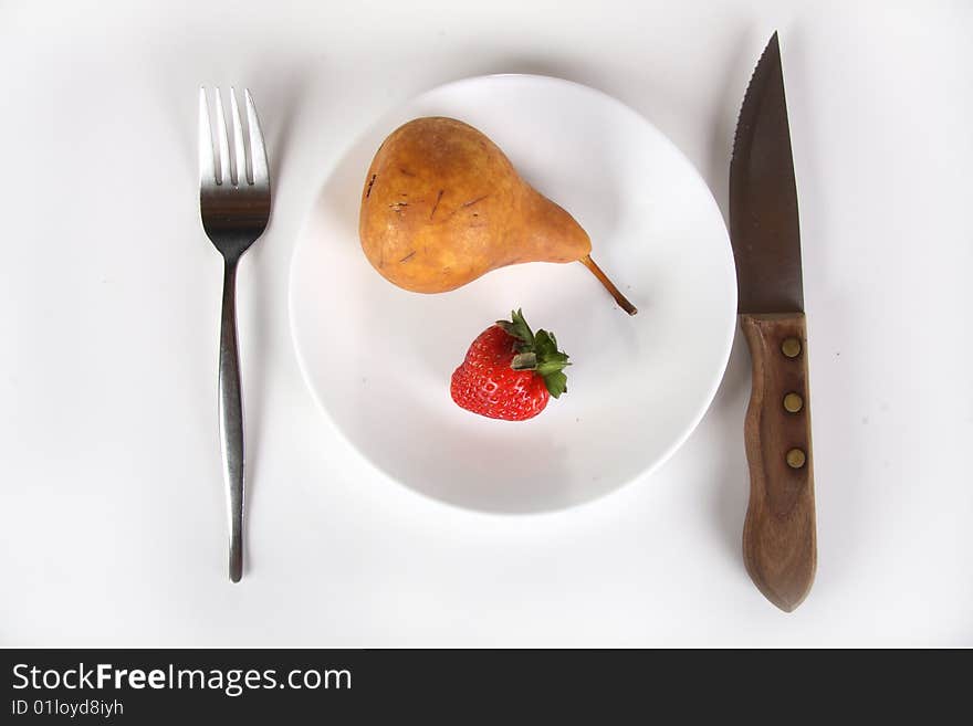 Conceptual view of a fruit diet. Conceptual view of a fruit diet