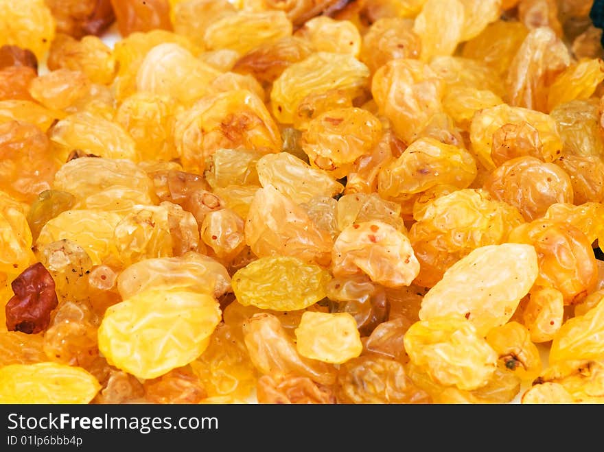 Composition from dried fruits on a light background