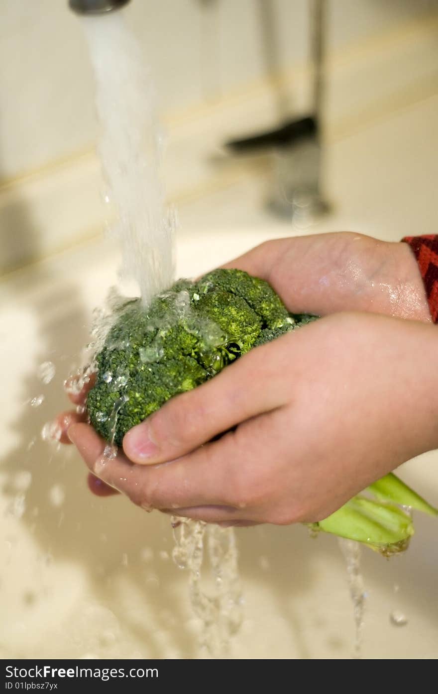 Broccoli pieces on natural background. Broccoli pieces on natural background