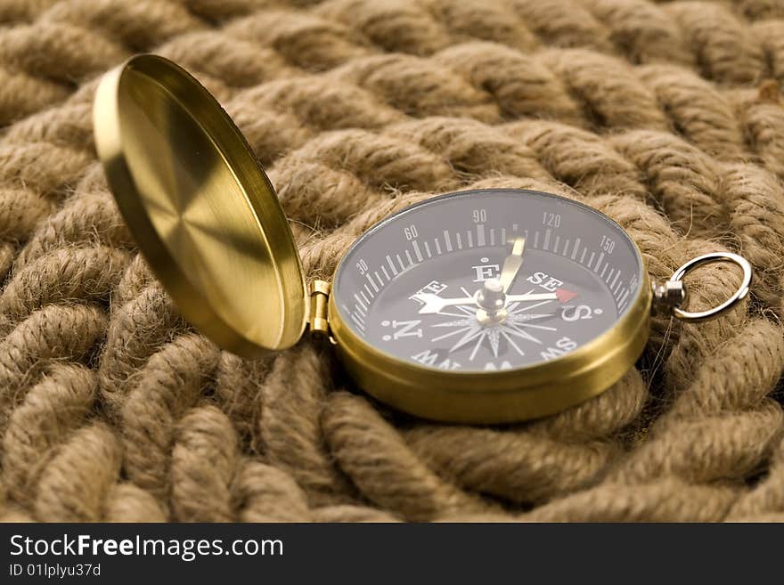 Old Compass And Rope