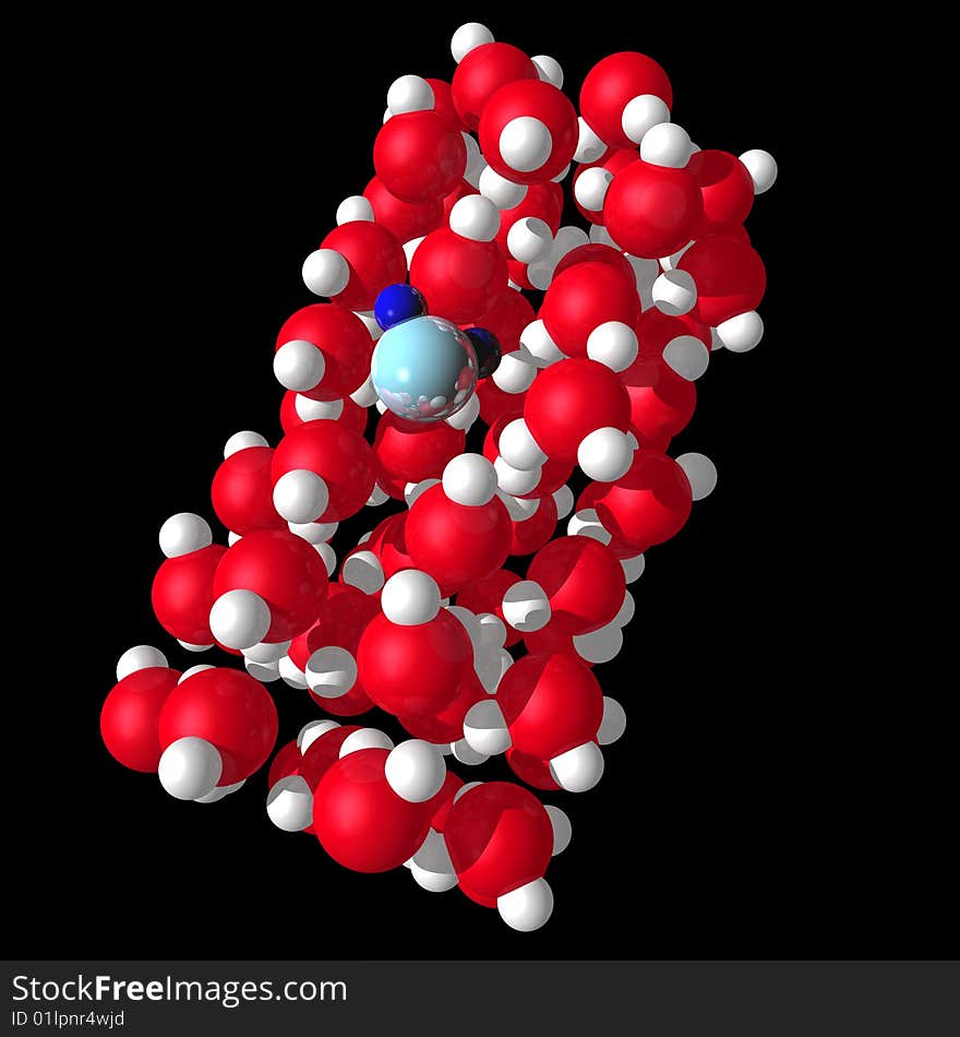 Molecules of water