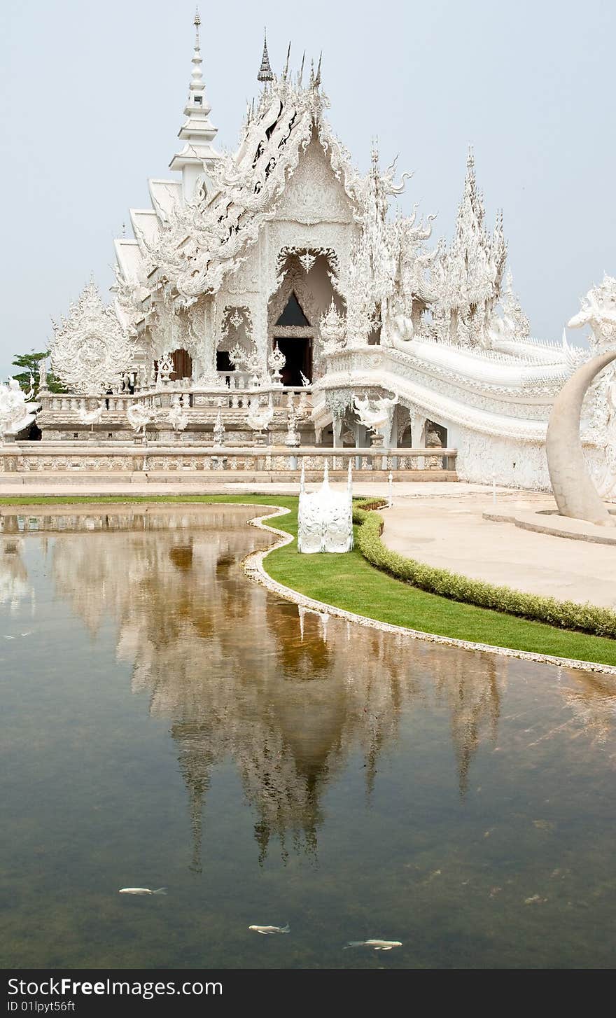 White church of Wat Rong Khun, Chiang Rai province, Thailand