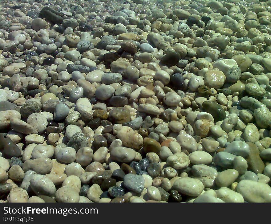 Stones on the bank of Black sea