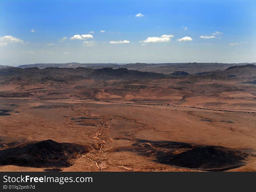 Lookout of Ramon crater, Negev desert, Israel. Lookout of Ramon crater, Negev desert, Israel