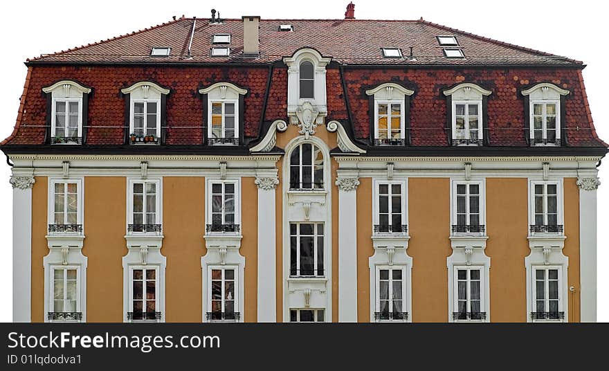 Old Victorian house in Lausanne, Switzerland with many windows. Old Victorian house in Lausanne, Switzerland with many windows.