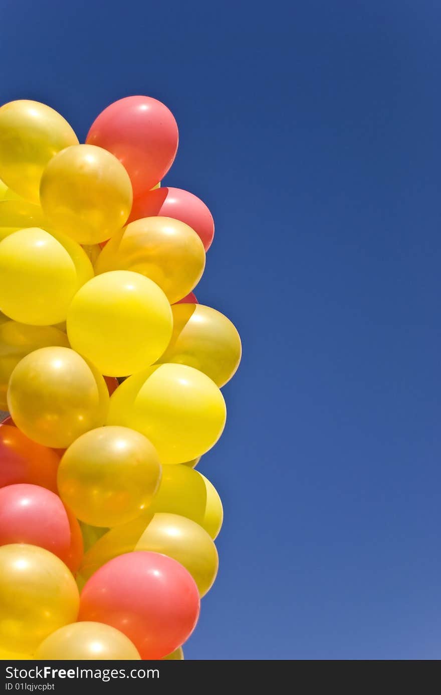 Group of balloons in the sky