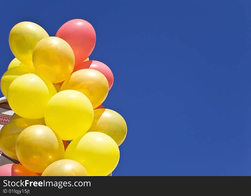 Group of balloons in the sky