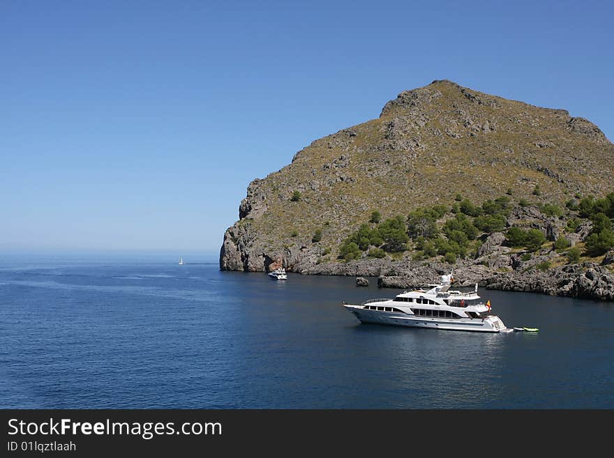 La Calobra beach at the spanish island Mallorca