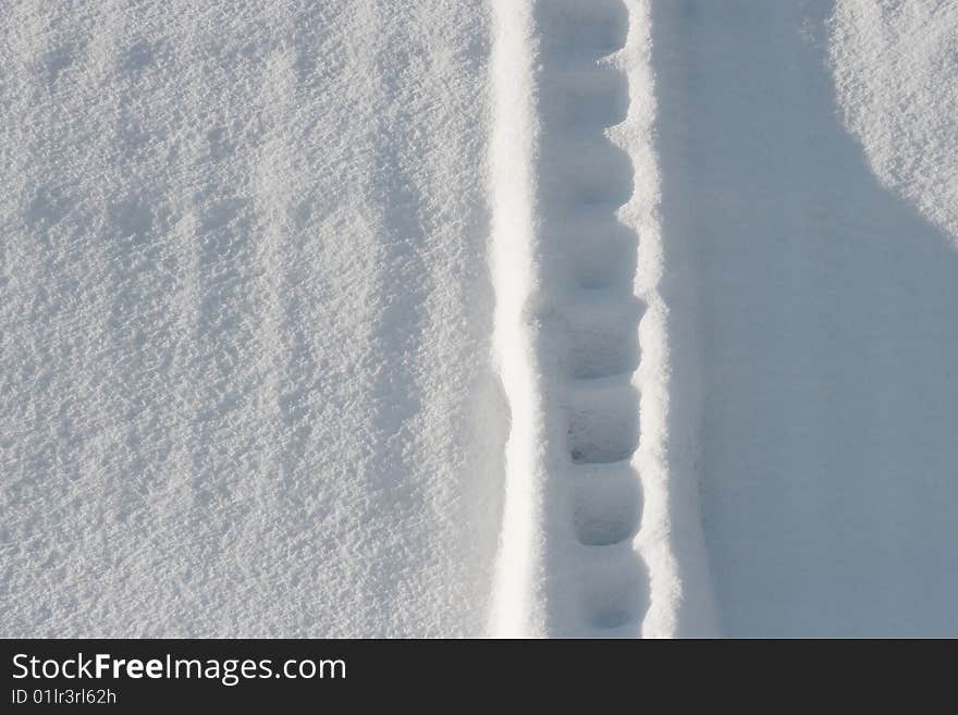 Snow on the roof of house and stair under snow