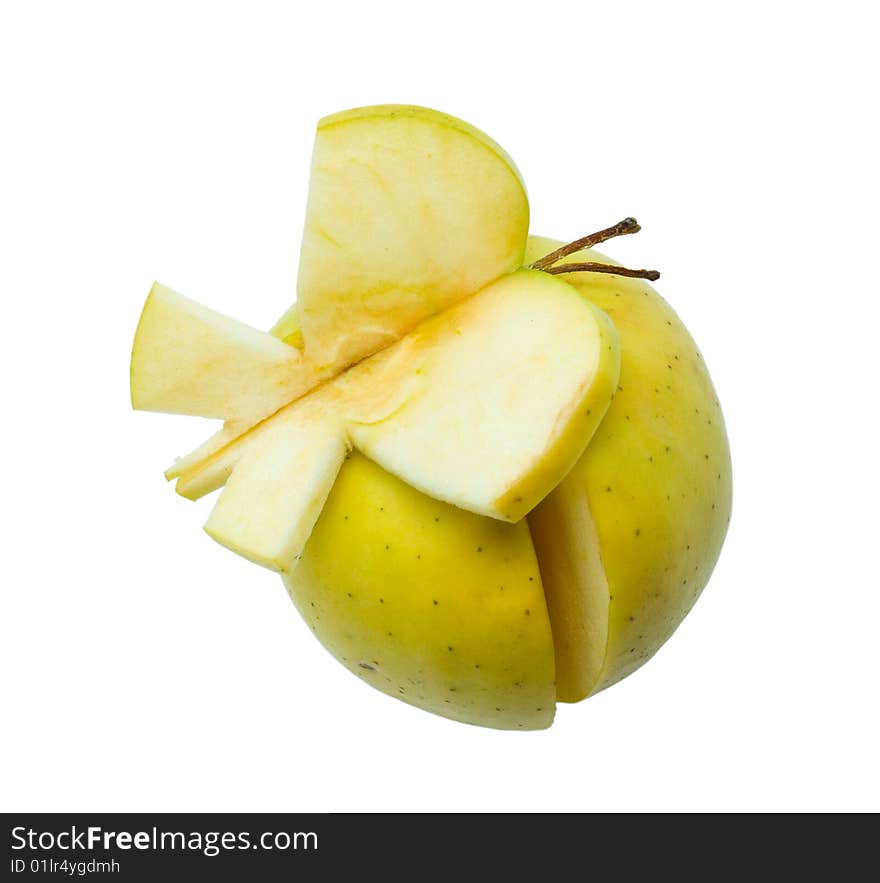 Apple truncated form of a butterfly