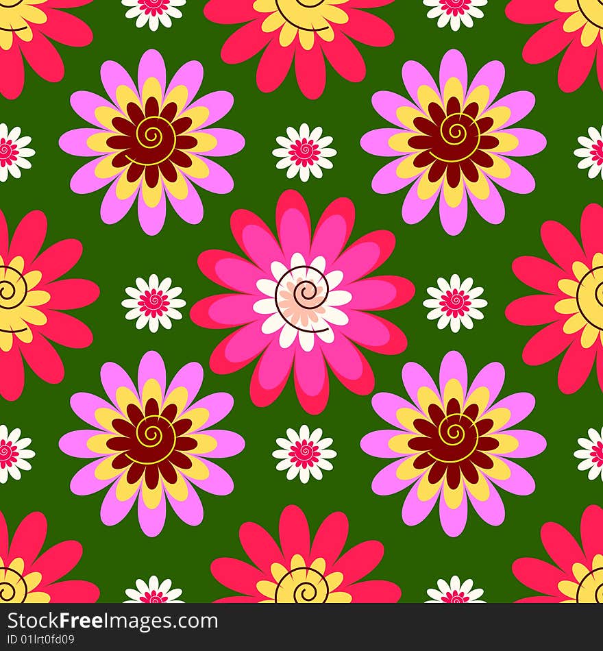 Abstract Seamless Floral Background