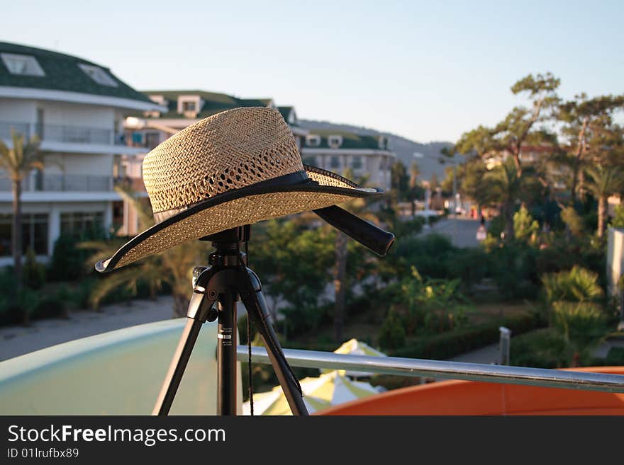 Hat on a tripod