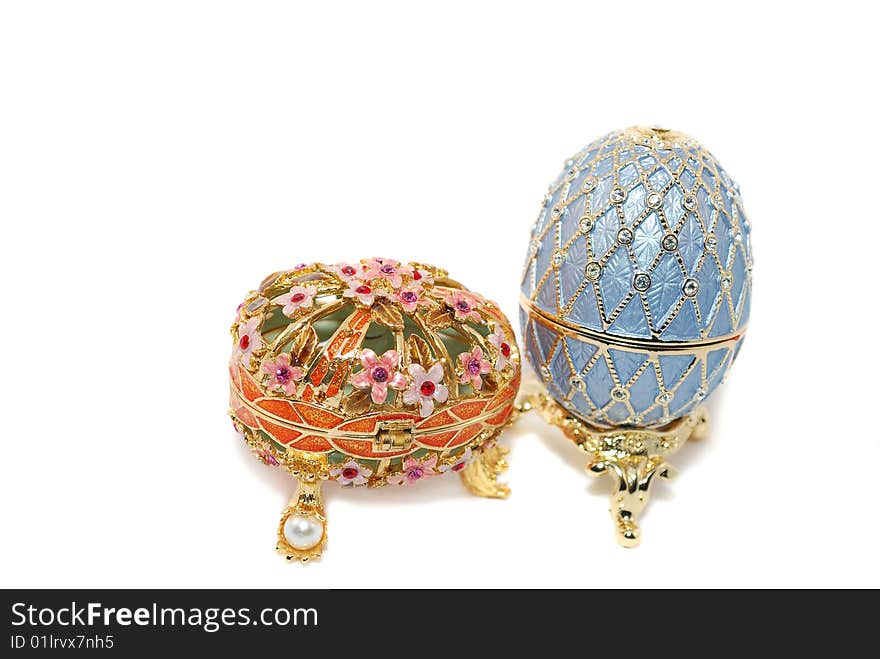 Two Easter egg boxes for jewelery.