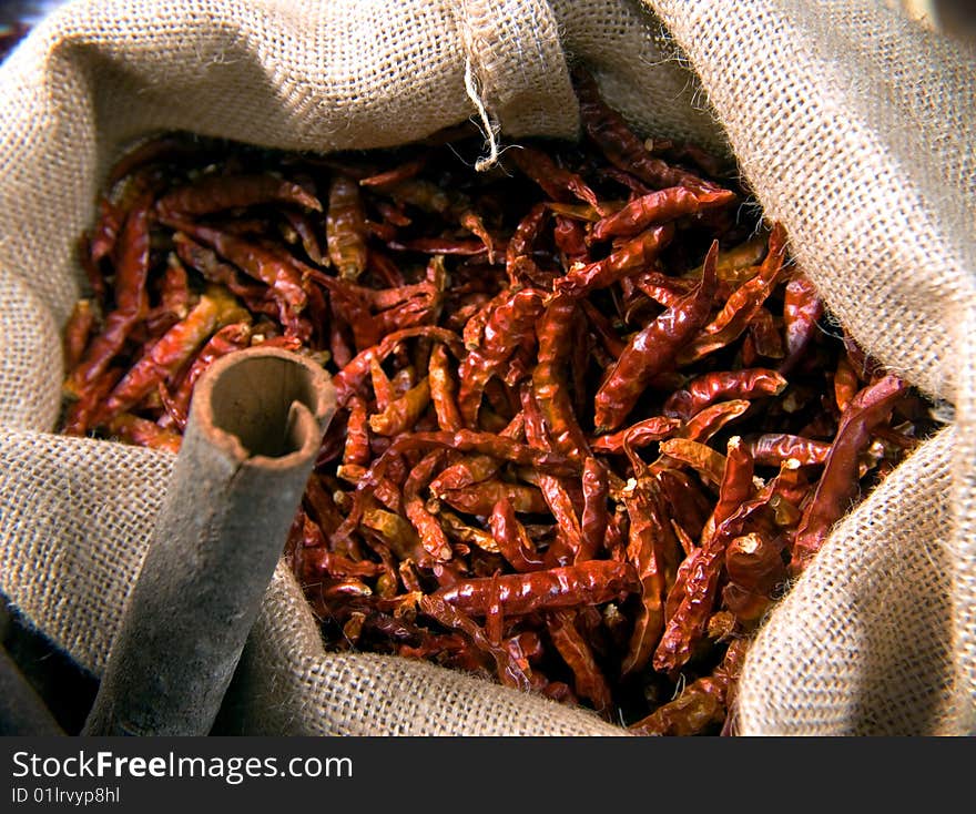 Dried red peppers