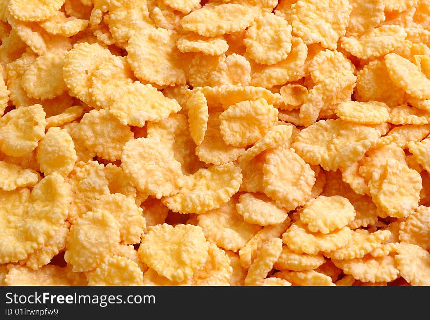 Corn flakes as a background. Corn flakes as a background