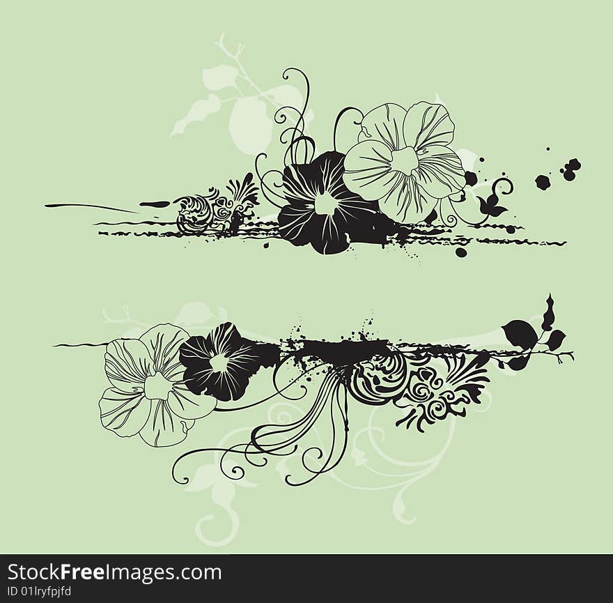 Illustration of a floral background