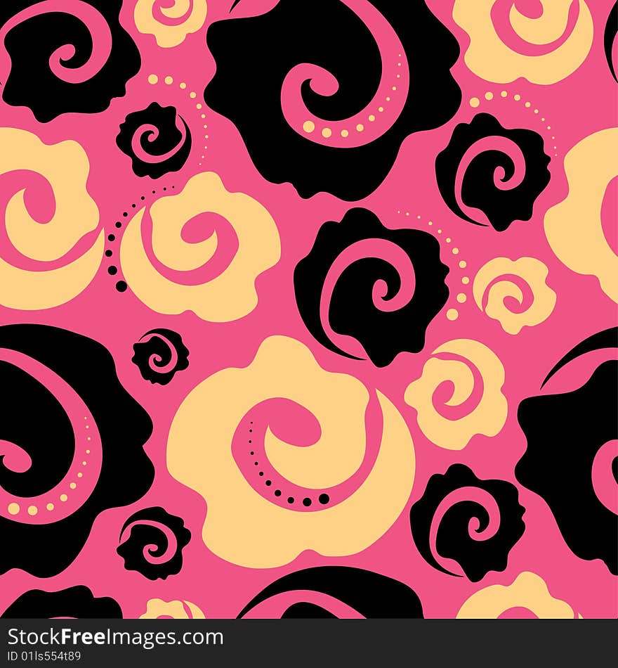 Seamless bright pattern with roses. Seamless bright pattern with roses