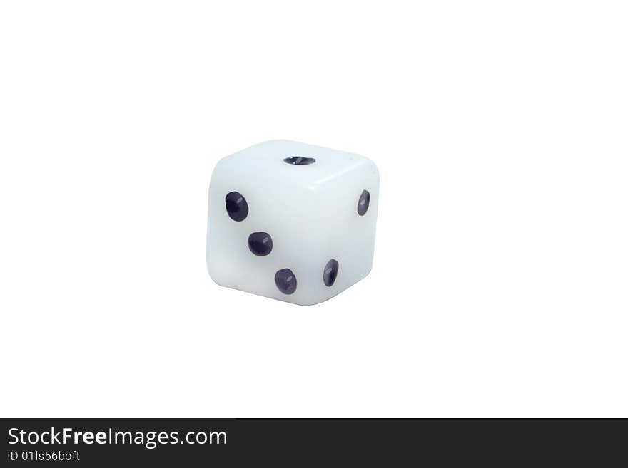 Play dice under the white background