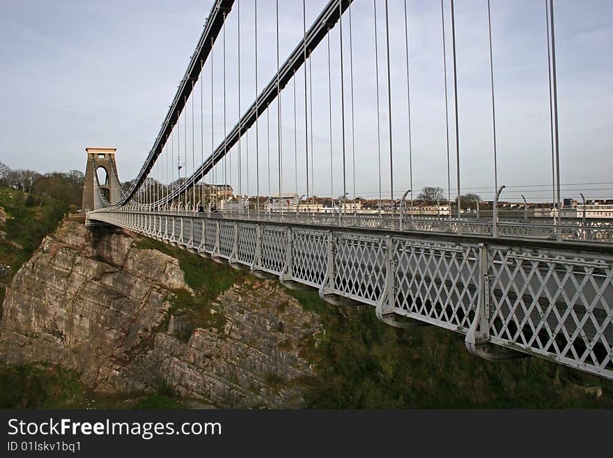 Clifton suspension bridge over Avon gorge, Bristol