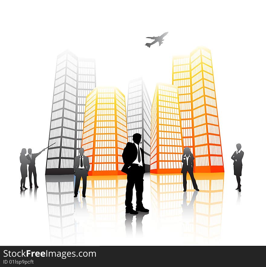 Vector illustration of business people