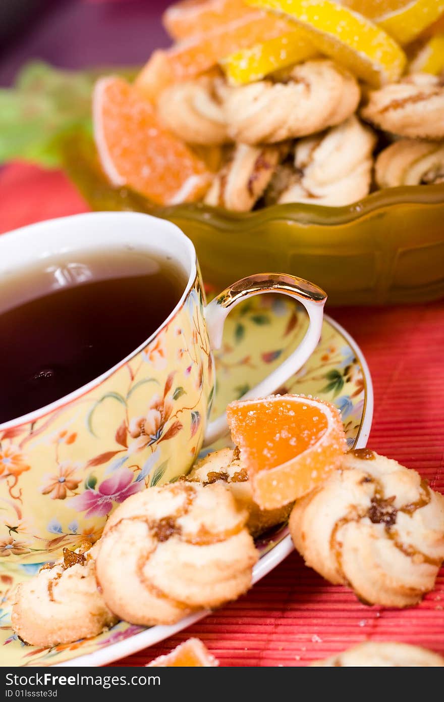 Cup of tea and cookies