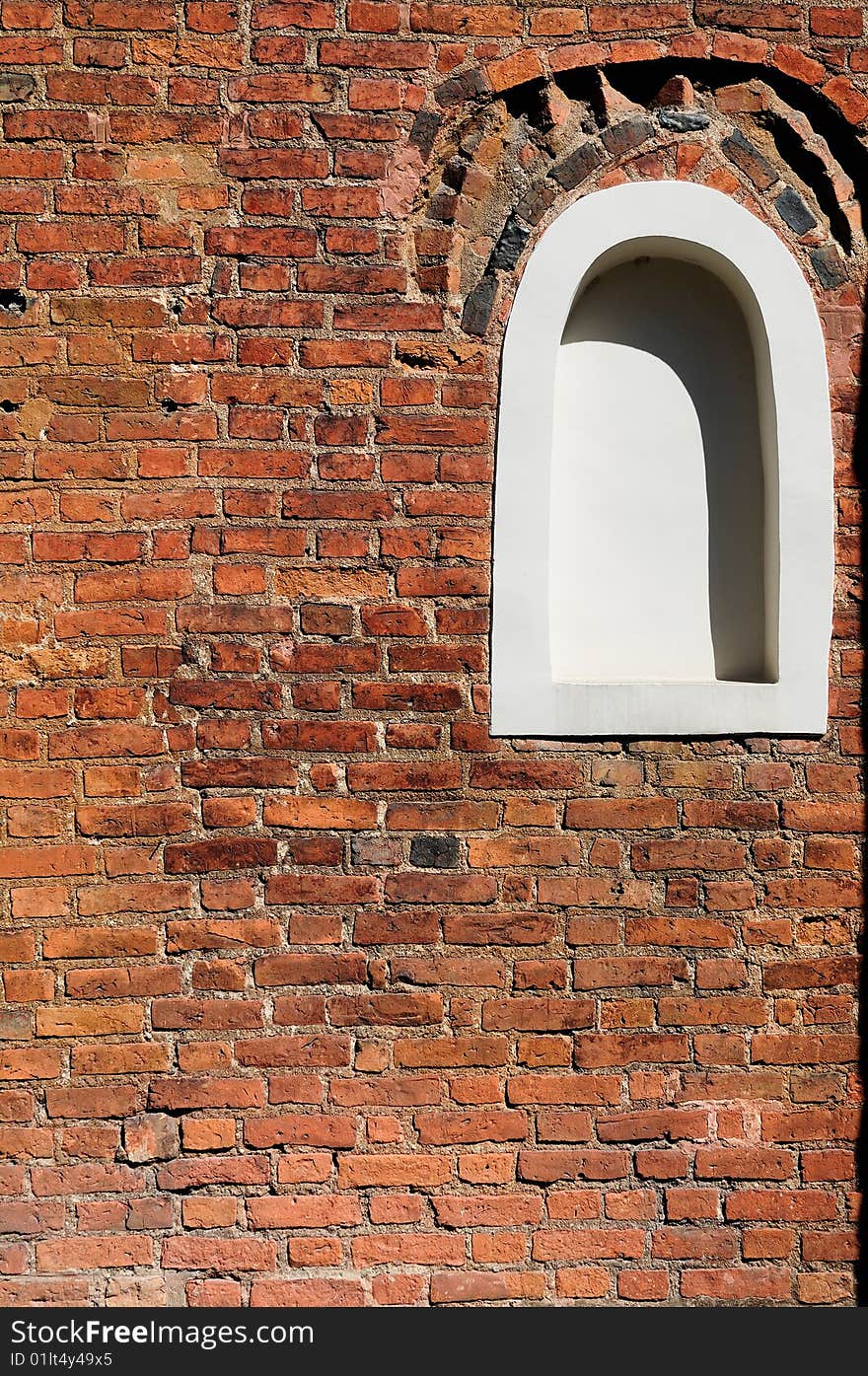 Background of red old brick wall. Background of red old brick wall