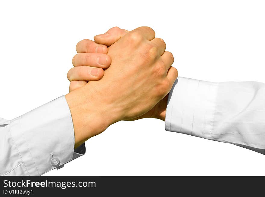 Businessman teamwork partners shaking hands