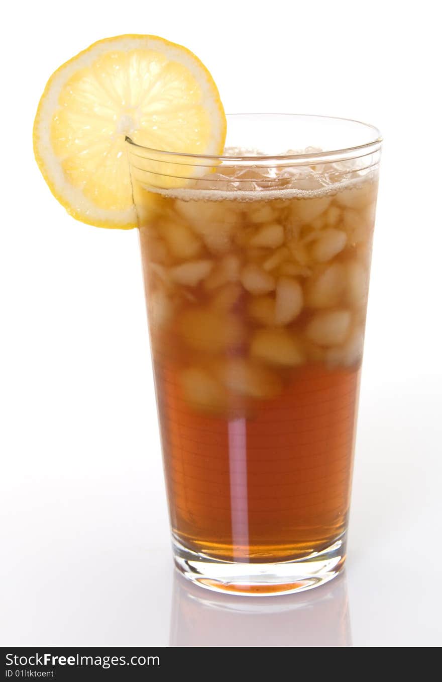 Glass Of Iced Tea With Lemon