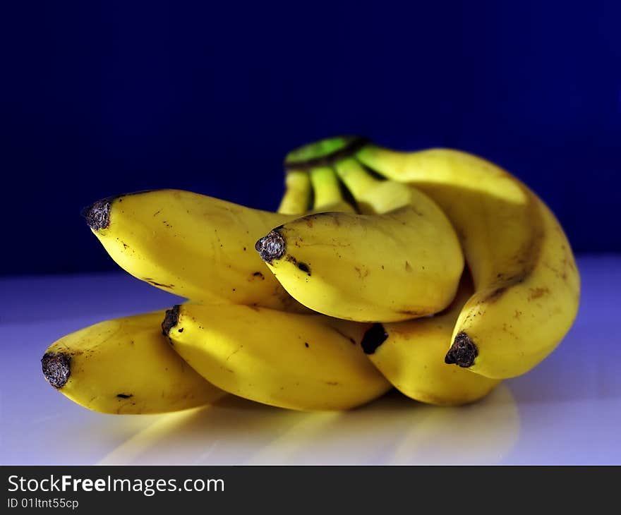 A bunch of fresh bananas