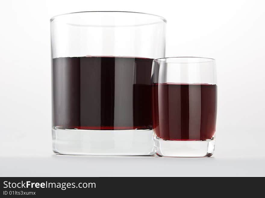 Glasses of red wine