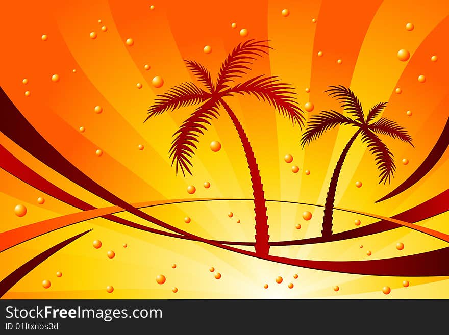 Vector illustration of Palm Trees