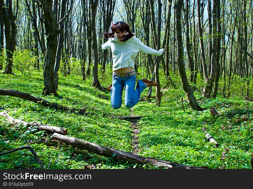 Jumping girl