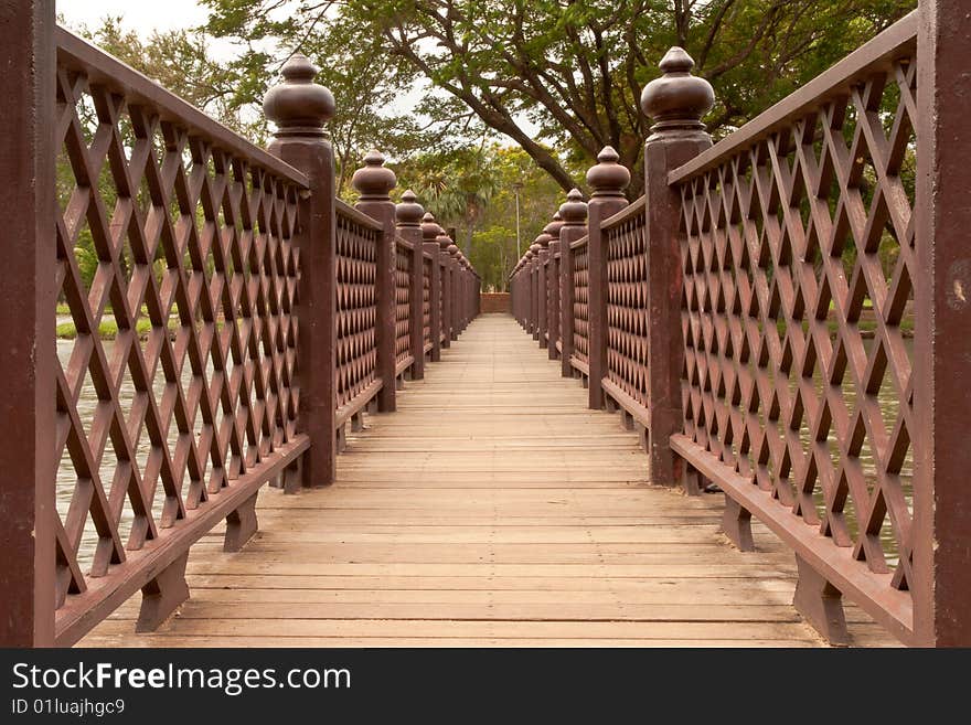 Wood bridge